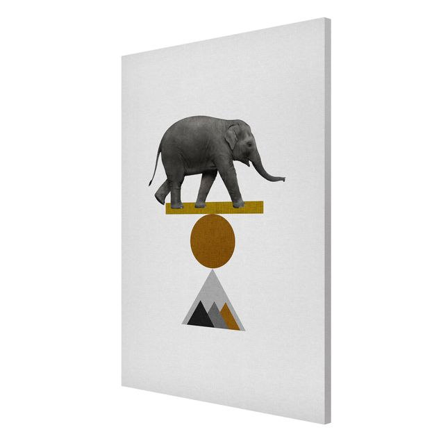 Magnettafel - Balancekunst Elefant - Hochformat 2:3