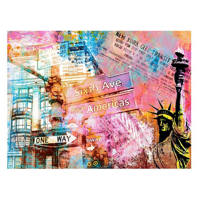 Wandbilder New York Sixth Avenue New York Collage
