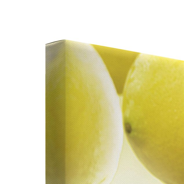 Leinwandbild 3-teilig - Zitronen im Wasser - Triptychon