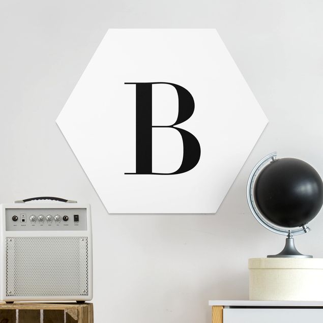 Wandbilder Buchstaben Buchstabe Serif Weiß B