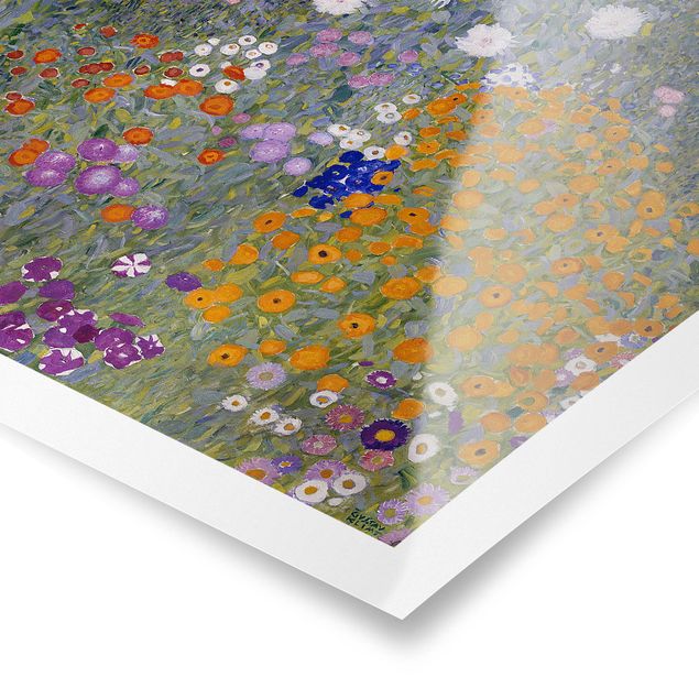Poster mit Blumen Gustav Klimt - Bauerngarten