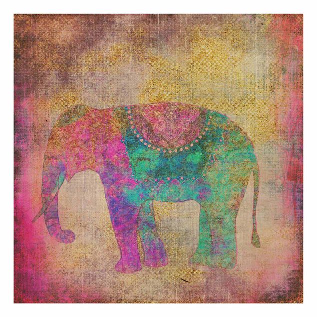 Bilder Andrea Haase Bunte Collage - Indischer Elefant