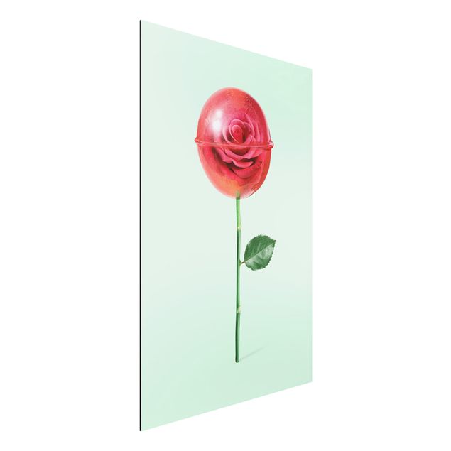 Küchen Deko Rose mit Lollipop