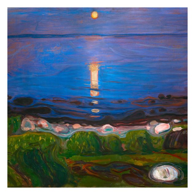 Tapeten Modern Edvard Munch - Sommernacht am Meeresstrand