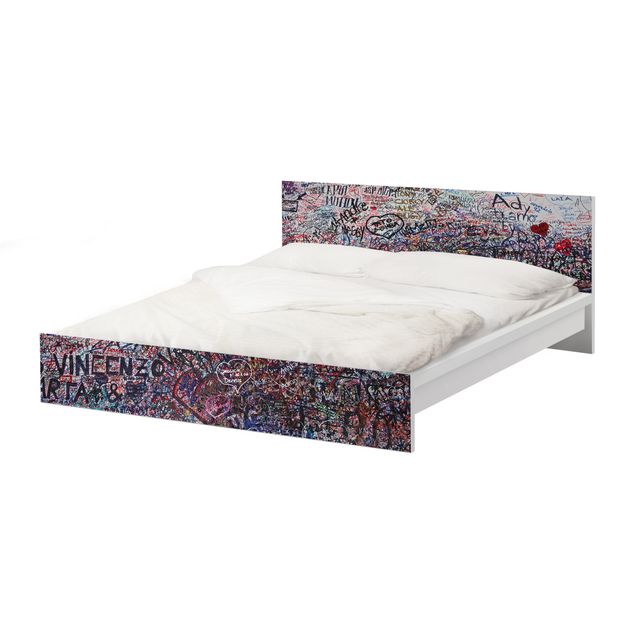 Möbelfolie für IKEA Malm Bett niedrig 140x200cm - Klebefolie Verona - Romeo & Julia
