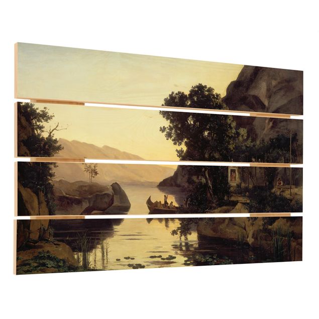 Holzbilder Jean-Baptiste Camille Corot - Landschaft bei Riva