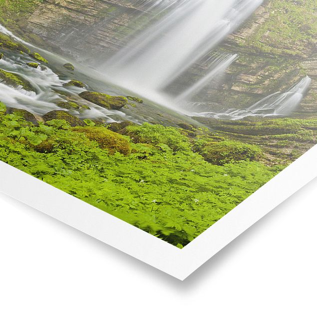 Wandbilder Natur Wasserfälle Cascade de Flumen