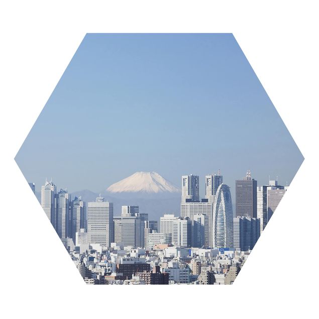 Wandbilder Architektur & Skyline Tokio vor dem Fuji