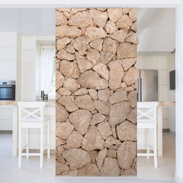 Küche Dekoration Apulia Stone Wall - Alte Steinmauer aus großen Steinen