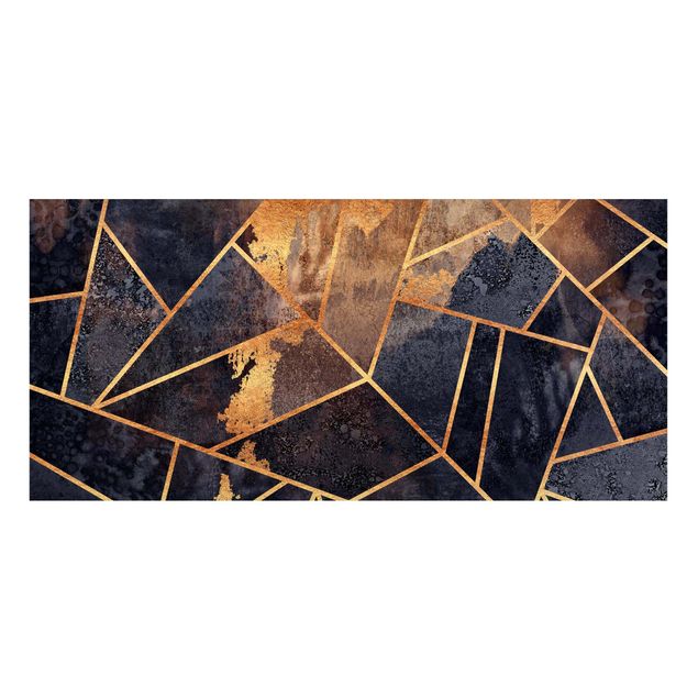 Magnettafel - Onyx mit Gold - Panorama Querformat