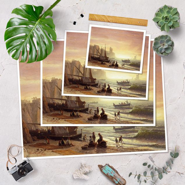 Kunstdrucke Poster Albert Bierstadt - Fischereiflotte