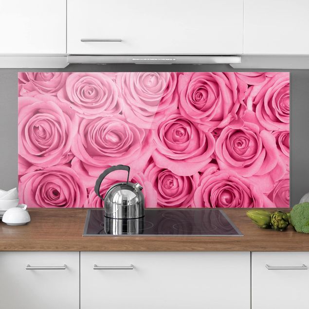 Küche Dekoration Rosa Rosen