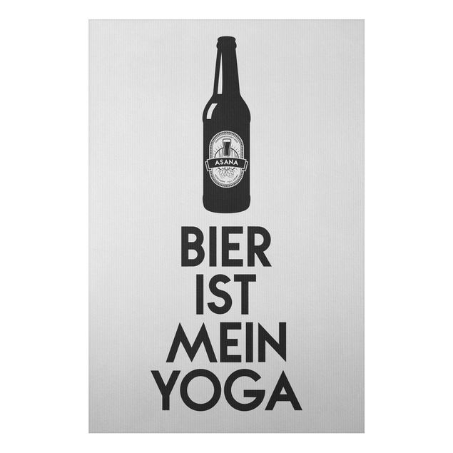 Wandbilder Kunstdrucke Bier Ist Mein Yoga