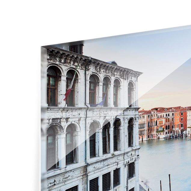 Spritzschutz Glas - Canale Grande Blick von der Rialtobrücke Venedig - Querformat - 2:1
