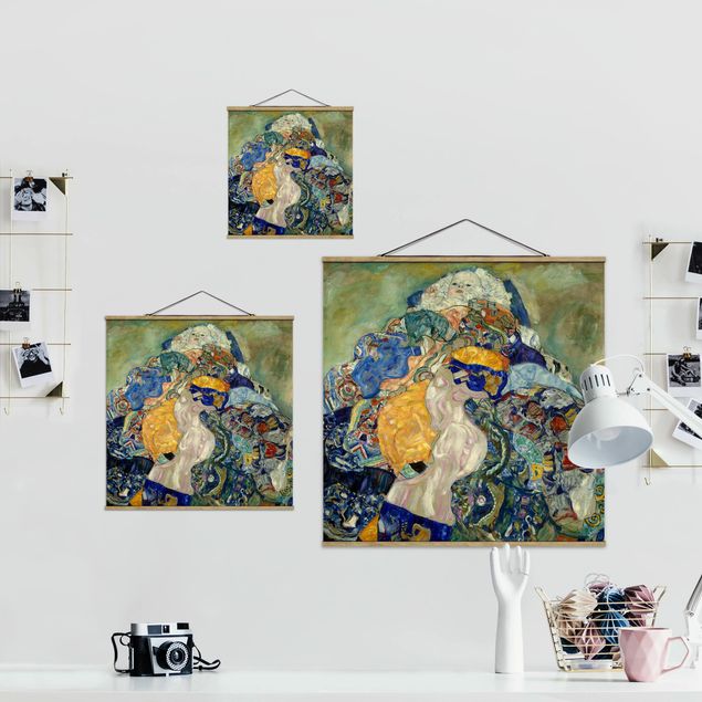 Wandbilder Portrait Gustav Klimt - Baby (Wiege)