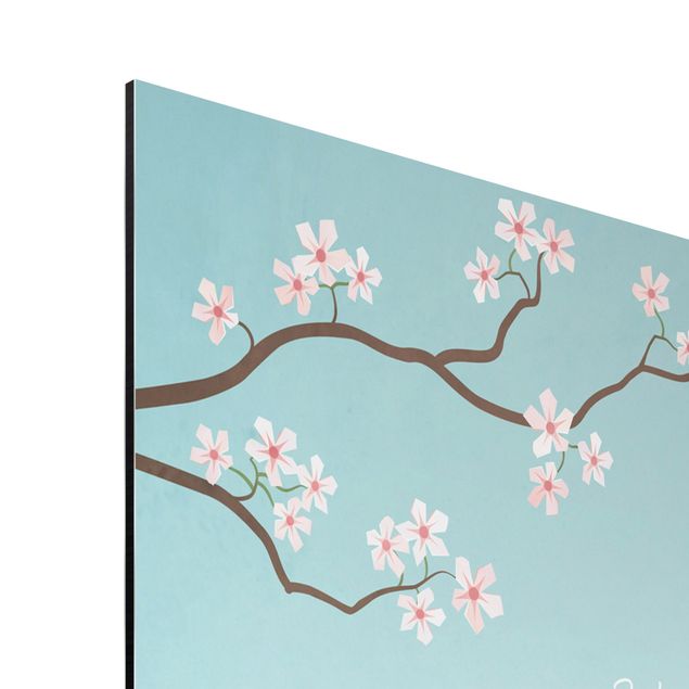 Wandbilder Floral Reiseposter - Japan