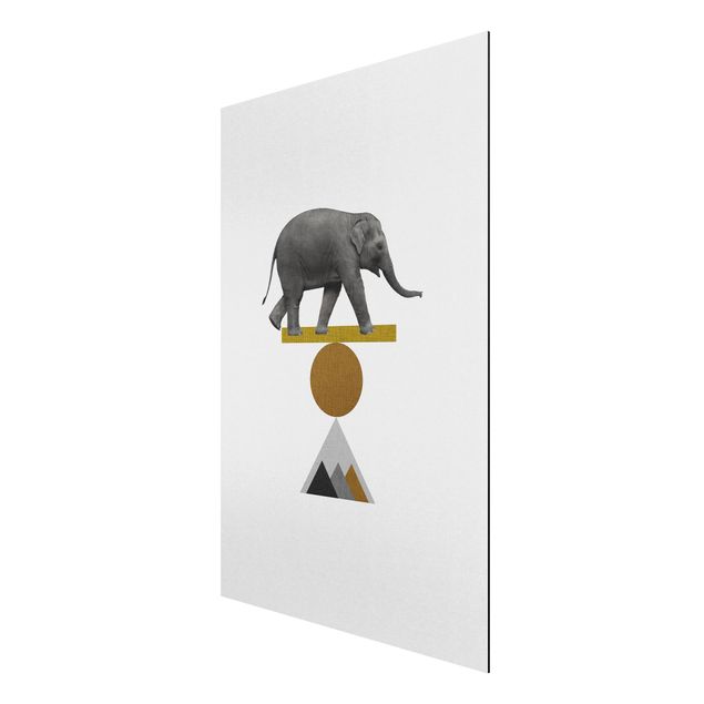 Wandbilder Kunstdrucke Balancekunst Elefant
