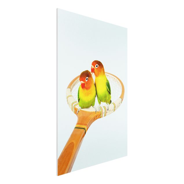 Wanddeko Küche Tennis mit Vögeln