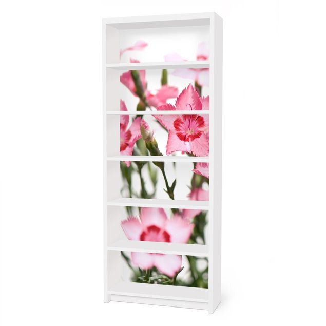 Möbelfolie für IKEA Billy Regal - Klebefolie Pink Flowers