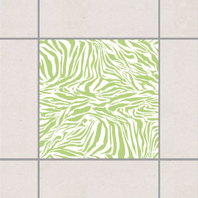 Wanddeko Küche Zebra Design Spring Green Grün