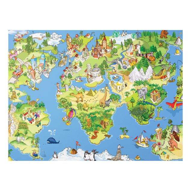 Wandbilder Weltkarten Great and Funny Worldmap