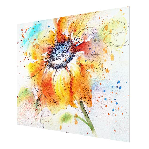 Wandbilder Floral Painted Sunflower