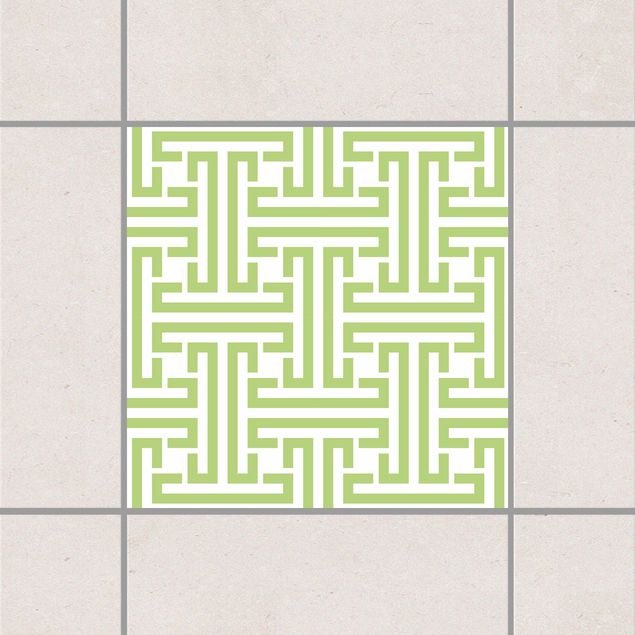 Wanddeko Küche Dekoratives Labyrinth Spring Green Grün