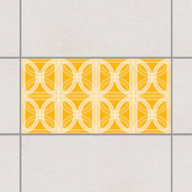 Küchen Deko Fliesenaufkleber Mosaik - Kreisförmiges Fliesendesign Melon Yellow