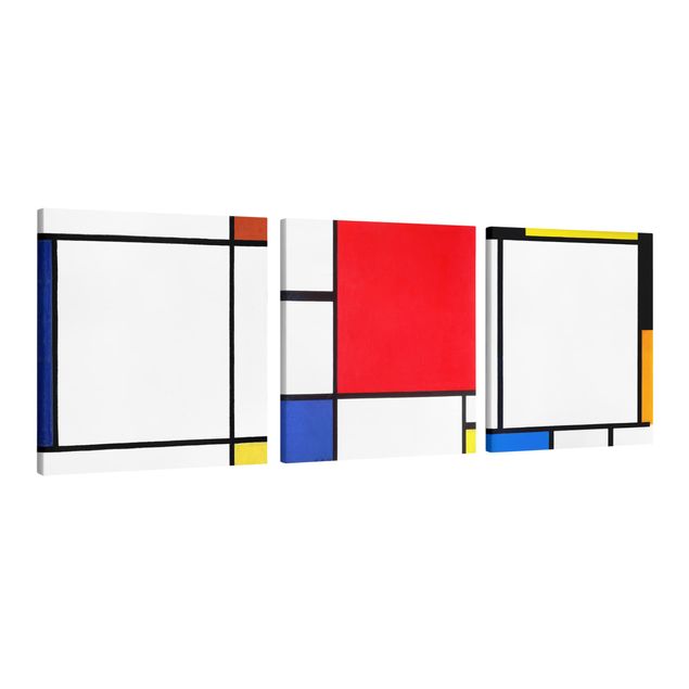 Kunstdruck Leinwand Piet Mondrian - Quadratische Kompositionen