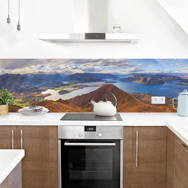Glasrückwand Küche Roys Peak in Neuseeland
