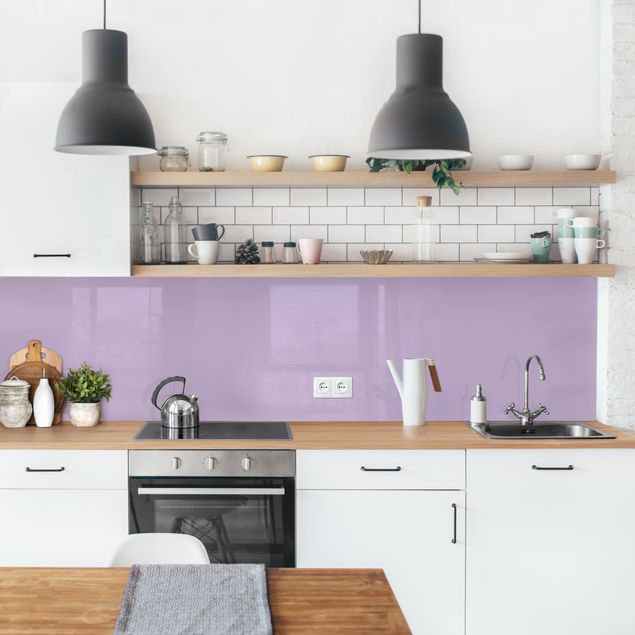 Küchenrückwand Folie einfarbig Lavendel