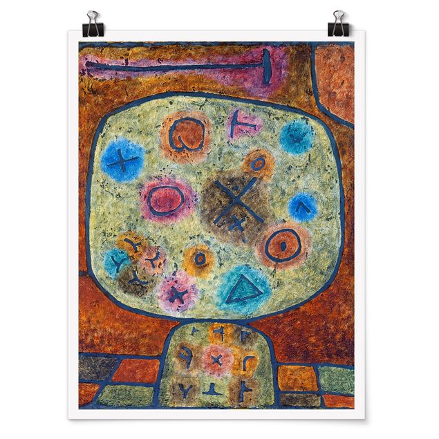 Poster abstrakt Paul Klee - Blumen in Stein