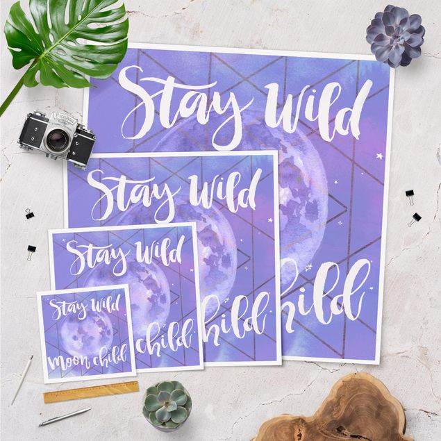Poster bestellen Mond-Kind - Stay wild