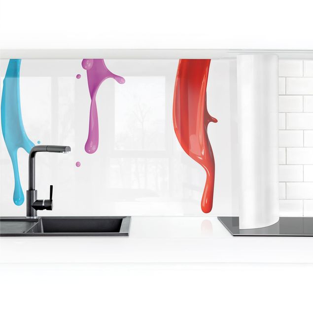 Küchenrückwand selbstklebend Farbspritzer II