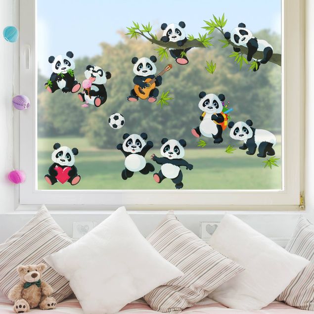 Fenstersticker Tiere Pandabären Mega Set