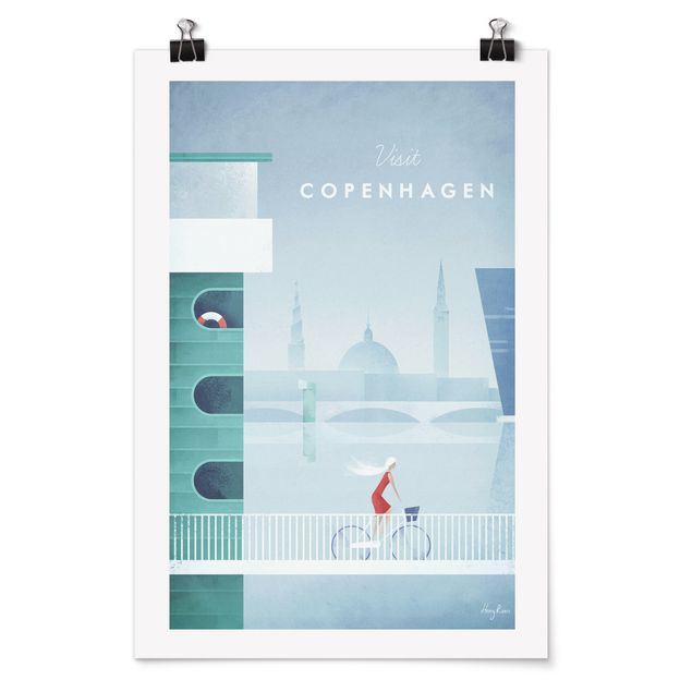 Kunstkopie Poster Reiseposter - Kopenhagen