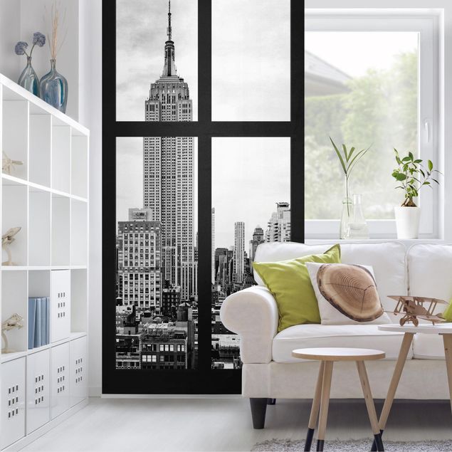 Raumteiler - Fenster New York Empire State Building 250x120cm