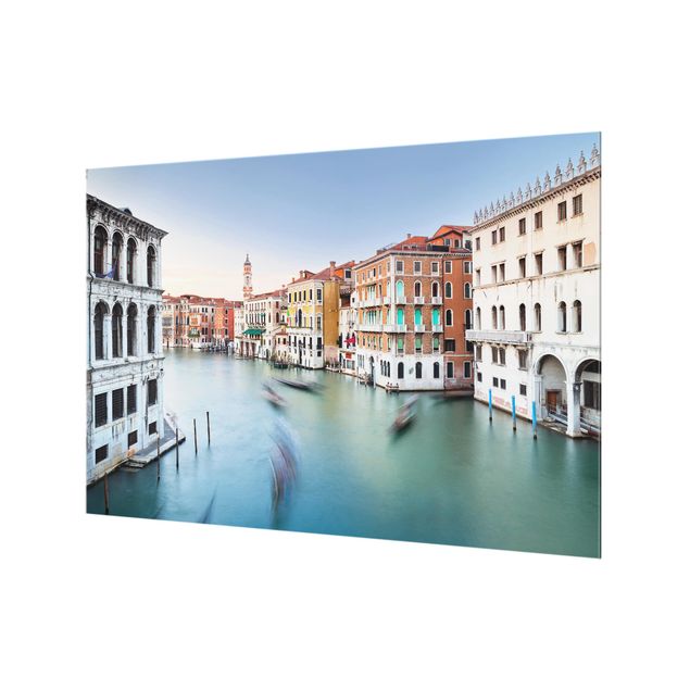 Spritzschutz Glas - Canale Grande Blick von der Rialtobrücke Venedig - Querformat - 3:2