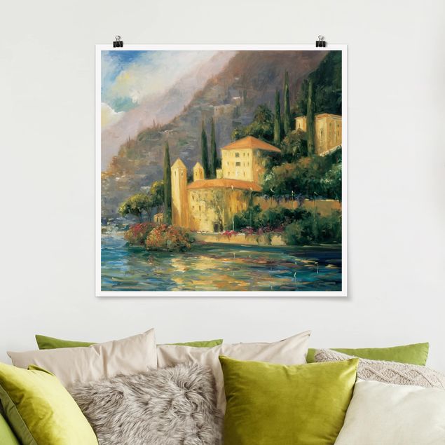 Poster Skylines Italienische Landschaft - Landhaus
