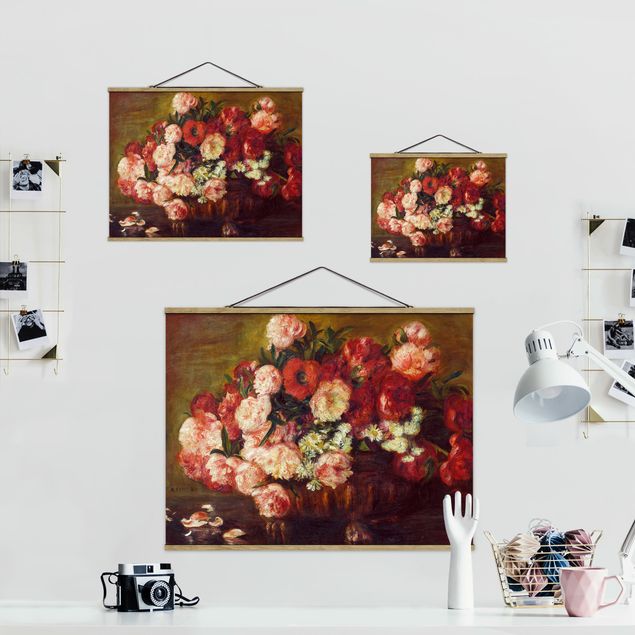 Wandbilder Kunstdrucke Auguste Renoir - Stillleben mit Pfingstrosen