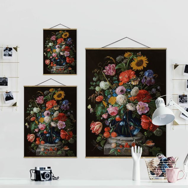 Wandbilder Bunt Jan Davidsz de Heem - Glasvase mit Blumen