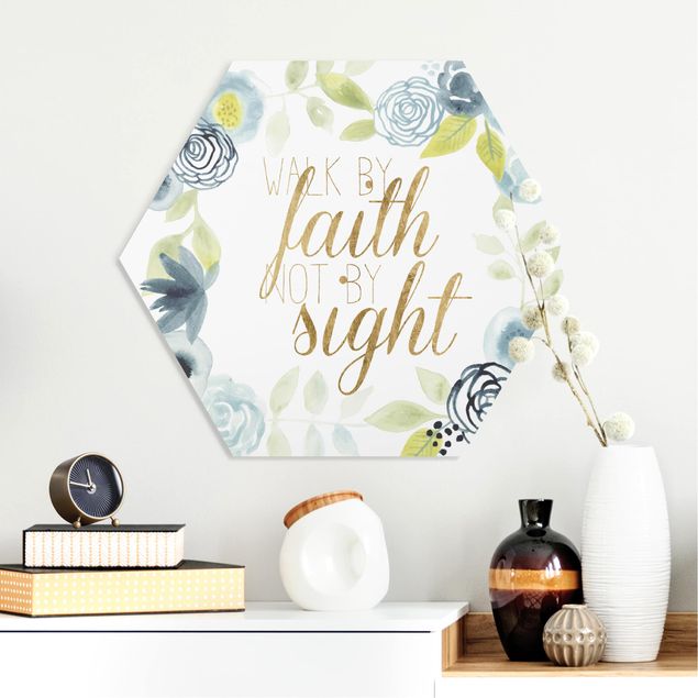 Küche Dekoration Blumenkranz mit Spruch - Faith
