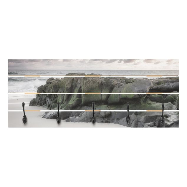 Wandgarderoben Beige Felsen am Strand