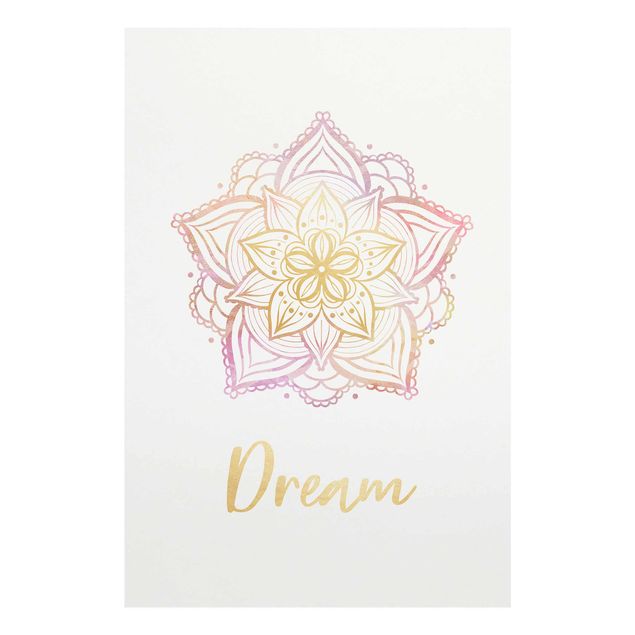 Bilder Mandala Illustration Dream gold rosa