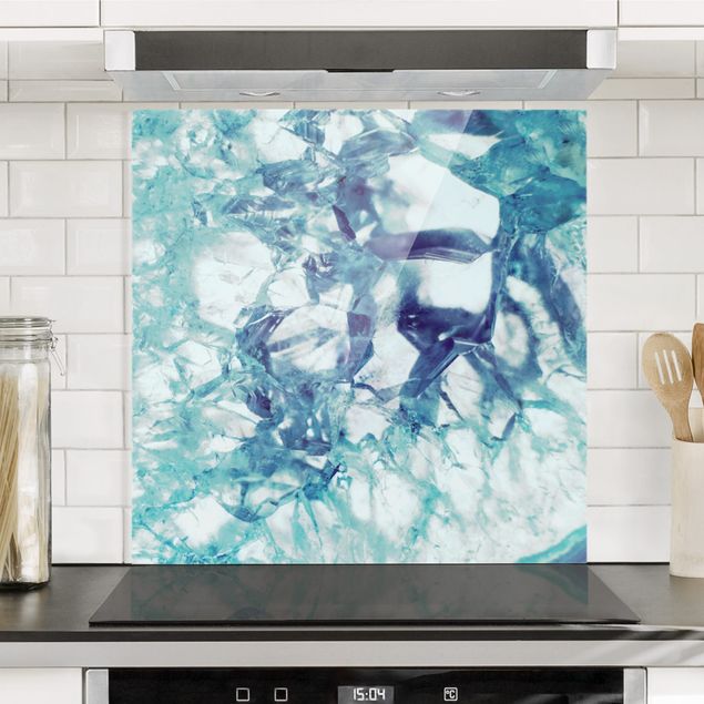 Küche Dekoration Kristall Blau