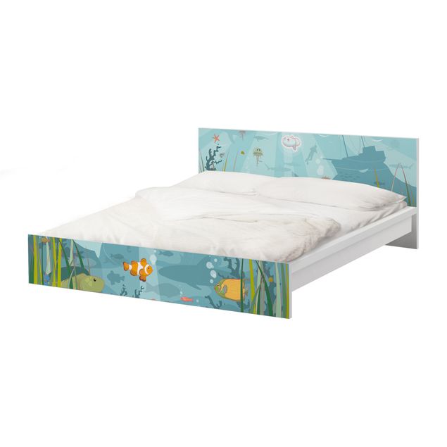 Möbelfolie für IKEA Malm Bett niedrig 160x200cm - Klebefolie No.EK57 Meereslandschaft