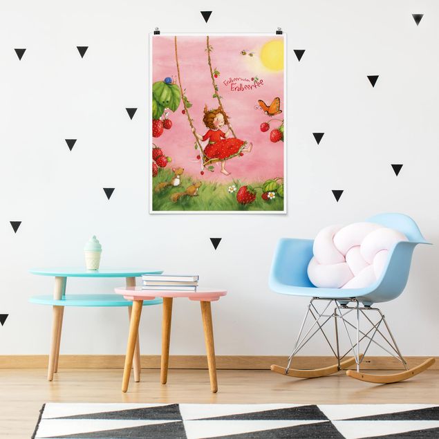 Wandbilder Modern Erdbeerinchen Erdbeerfee - Baumschaukel