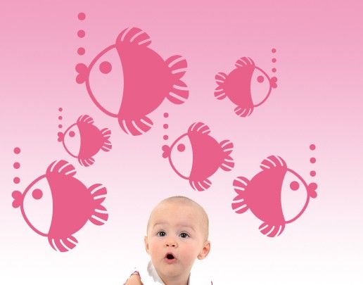 Babyzimmer Deko No.UL433 Baby Fischchen Set