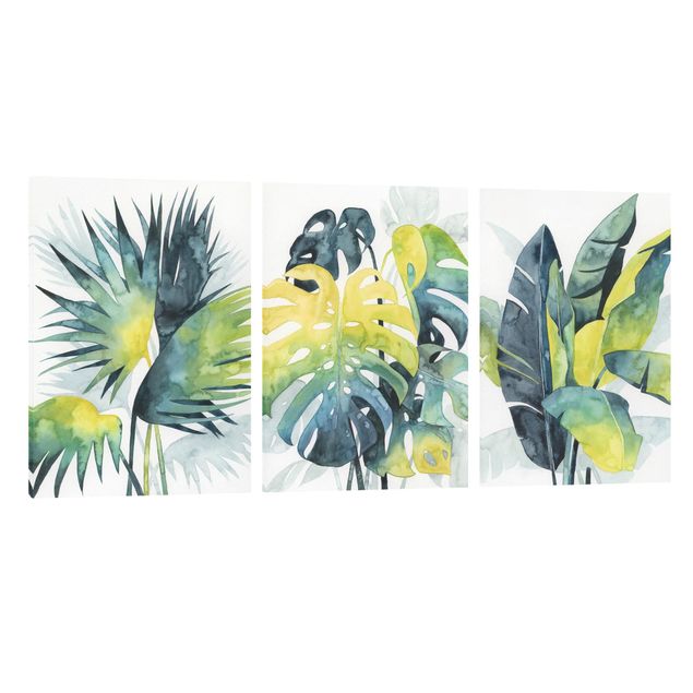 Wandbilder Blumen Tropisches Blattwerk Set II