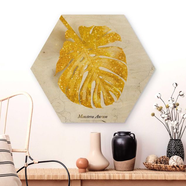 Küche Dekoration Gold - Monstera Aurum